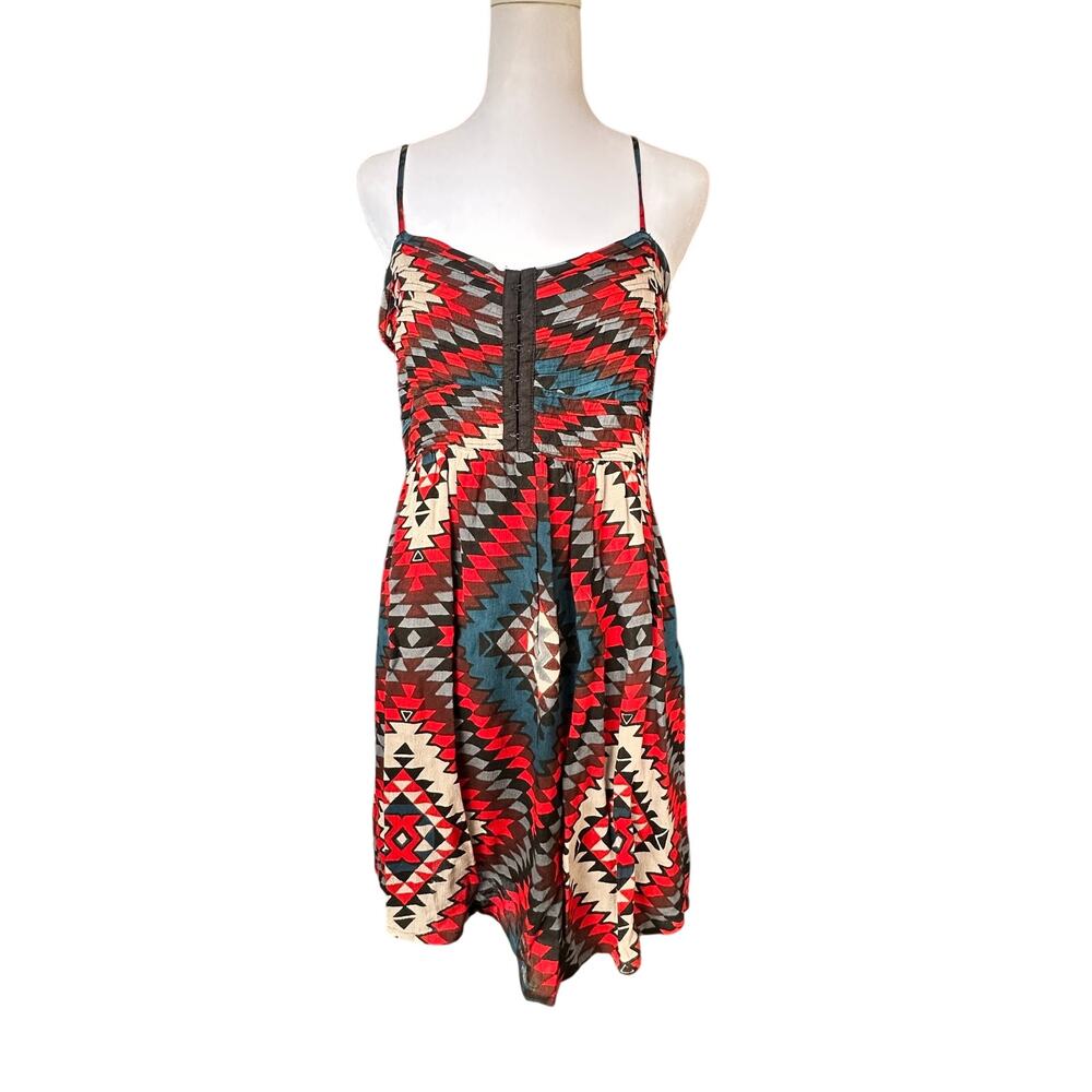 Billabong red and black knee length dress